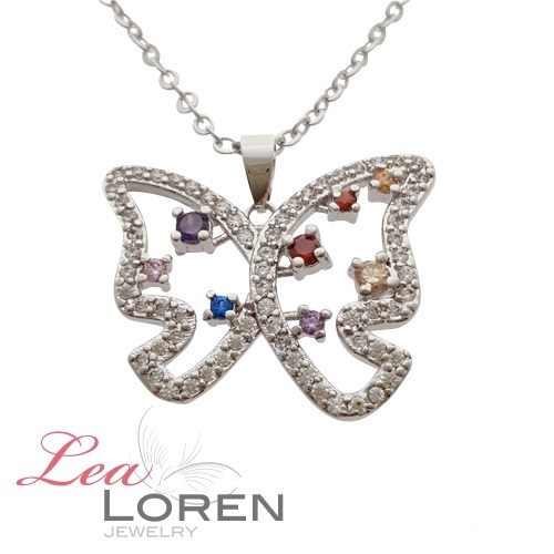 Butterfly Necklace Silver