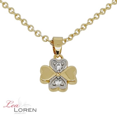 Clover Necklace Gold-Silver