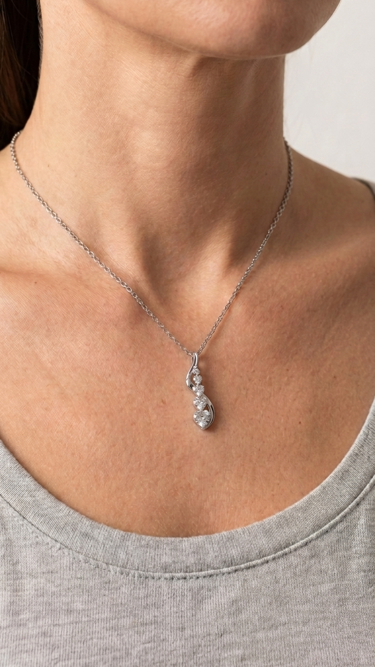 Rosaline Necklace Silver - Image 2