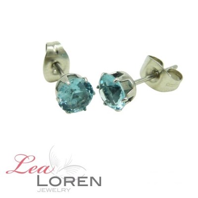 Eva Ear Stud Aquamarine
