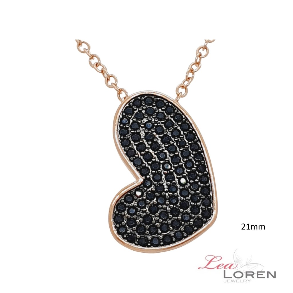 Black Beauty Necklace Rosegold