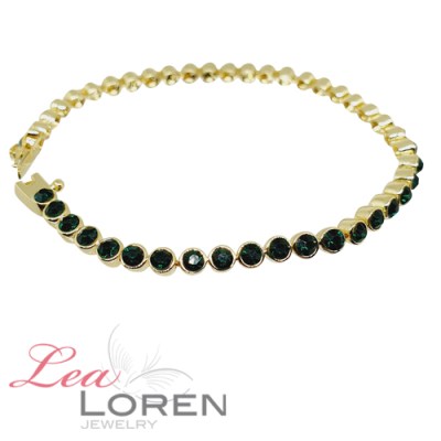 Steffi Bracelet Gold Emerald