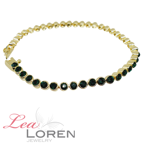 Steffi Bracelet Gold Emerald